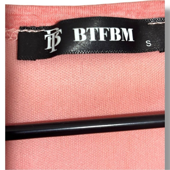 BTFBM Crewneck Rouched Side Pink Sleeveless Mini Dress - Picture 14 of 16